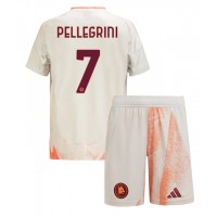 AS Roma Lorenzo Pellegrini #7 Vieras Peliasu Lasten 2024-25 Lyhythihainen (+ Lyhyet housut)